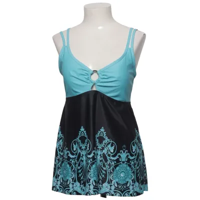 Zwemshirt (Zwart, Turquoise) van Denater Elastaan, Polyamide, Polyester