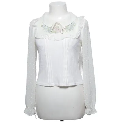 Blouse (Blanc, Multicolore) de Liz Lisa Acrylique, Polyester, Polyuréthane