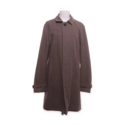 Coat (Brown) from Theo Cotton, Polyamide, Polyester, Wool
