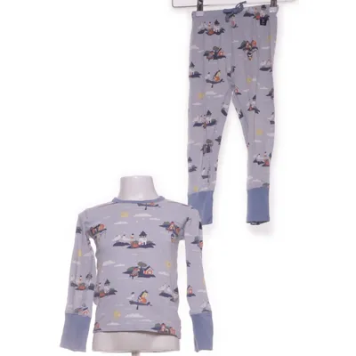 Pyjamas (Blå, Flerfärgad) från Polarn O. Pyret Elastan, Ekologisk bomull