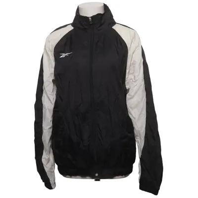 Träningsjacka (Svart, Vit) från Reebok Bomull, Polyamid, Polyester