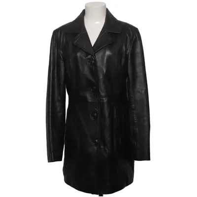 Leren jas (Zwart) van Roco Baroco Leer, Polyester