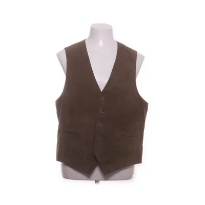 Leather vest (Brown) from Wellington of bilmore Polyester, Leather