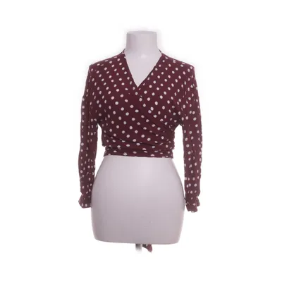 Wrap blouse (Red, White) from Zara Woman Premium Collection Viscose