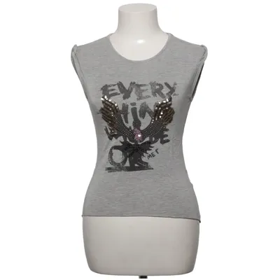Top (Grijs) van Met Elastaan, Viscose