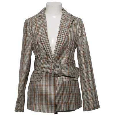 Blazer (Brown, Black, White) from Gina Tricot Polyester, Viscose