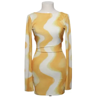 Robe (Jaune, Blanc) de Angelica Blick x NA-KD Élasthane, Polyester
