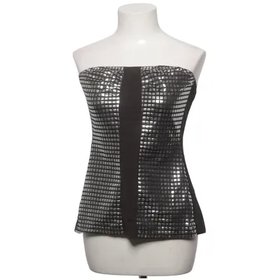 Tube top (Zwart, Zilver) Polyester