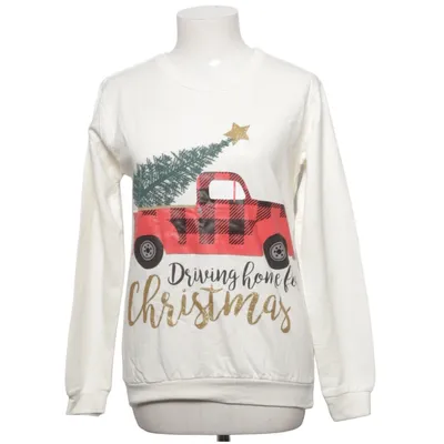 Julesweater (Hvid, Flerfarvet) fra Merry Christmas Bomuld, Polyester