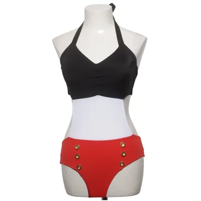 Badpak (Zwart, Wit, Rood) van Koucla Elastaan, Polyester
