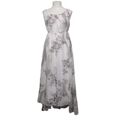 Maxi dress (White, Multicolored) from S3SS Elastane, Silk, Viscose