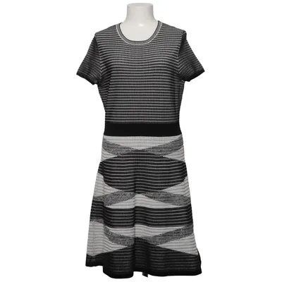 Kjole (Sort, Hvid) fra Hugo Boss Polyester, Viscose