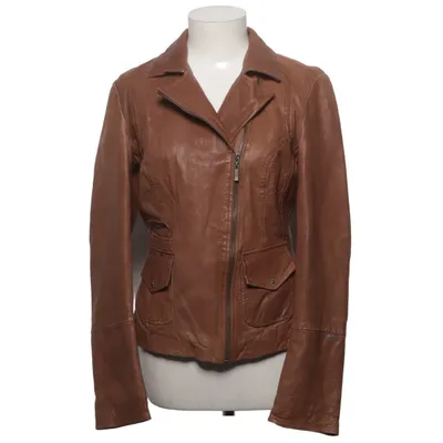 Veste de motard (Marron) de Mexx Coton, Cuir