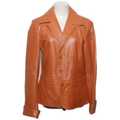 Leather blazer (Brown) from Joy Leather, Polyester