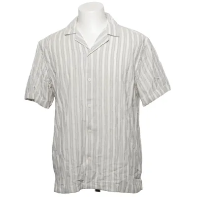 Chemise à manches courtes (Gris, Blanc) de Zara Coton, Polyester