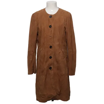 Leren jas (Bruin) van Brigitte von Boch Leer, Polyester