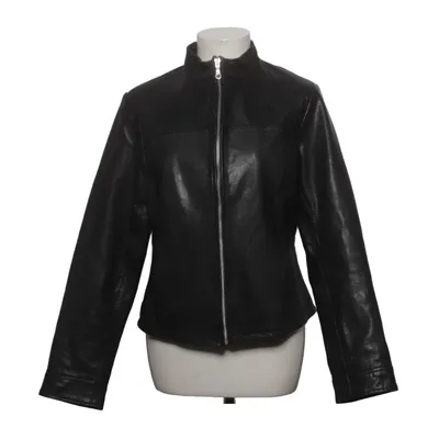 Leather jacket (Black) from VILA Leather, Polyester