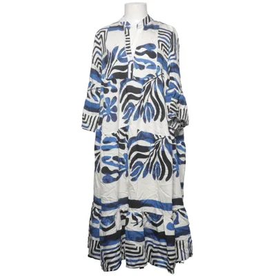Dress (Blue, White, Black) from Jasmine Cotton, Linen, Polyester, Viscose