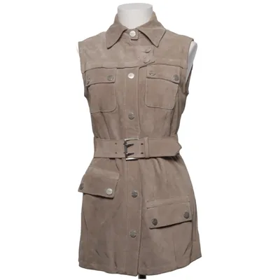 Läderväst (Beige) från Pinko Bomull, Skinn