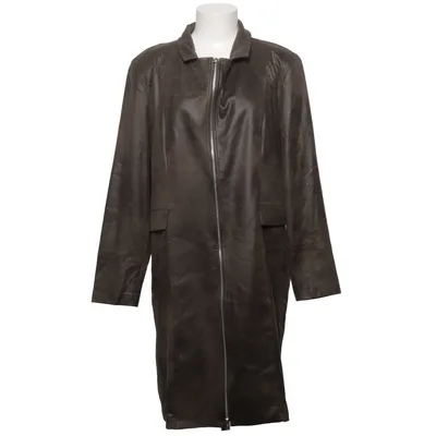 Veste longue en cuir (Vert) de Helena Hart