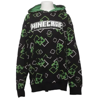 Huvtröja (Svart, Grön, Vit) från Minecraft Bomull