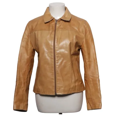 Läderjacka (Beige) från vera pelle Skinn, Viskos