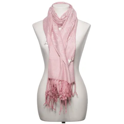 Halsduk (Rosa) från Pashmina Kashmir