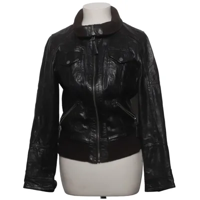 Veste en cuir (Noir) de Gipsy Coton, Cuir