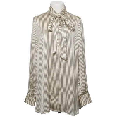 Schluppenbluse (Beige, Schwarz) von By Malene Birger Polyester, Seide