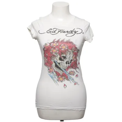 T-shirt (Wit, Meerkleurig) van Ed Hardy by Christian Audigier Katoen