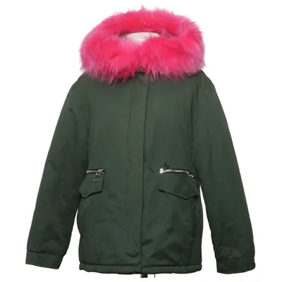Parka (Vert, Rose) de Mango Casual Acrylique, Coton, Polyamide, Polyester