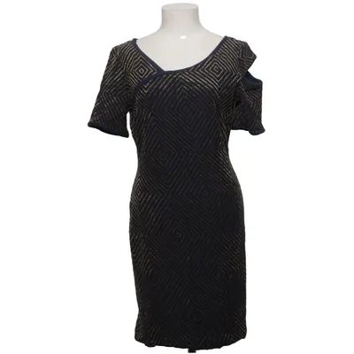 Robe (Bleu, Or) de Clasen Polyamide, Viscose, Laine
