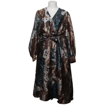 Dress (Brown, Blue, Multicolored) from Visual Clothing Project Polyester