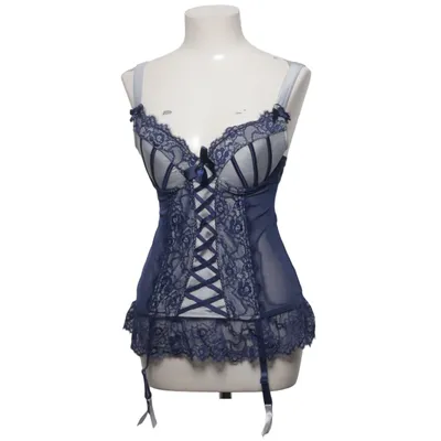 Korset (Blå, Hvid) fra Lovehoney Bomuld, Elastan, Polyester