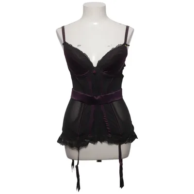Korset (Sort, Lilla) fra Lovehoney Bomuld, Elastan, Polyamid, Polyester