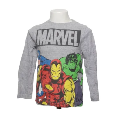 T-shirt à manches longues (Gris, Multicolore) de Marvel Comics Coton, Élasthane