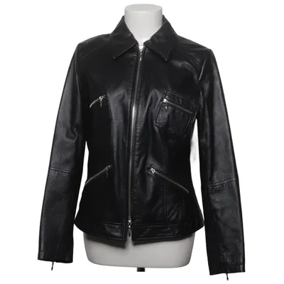 Leren jack (Zwart) van Best Connections Leer, Polyester