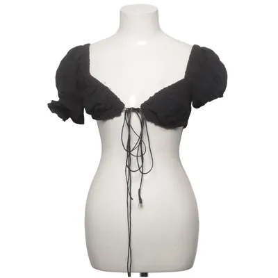 Crop top (Zwart) van Verge Girl Katoen, Polyester