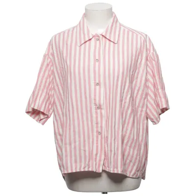 Korte mouwen shirt (Roze, Wit) van Basic Apparel Linnen, Organisch katoen