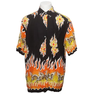 Chemise à manches courtes (Noir, Orange, Jaune) de Pidoza Viscose