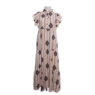 Långklänning (Vit, Beige, Flerfärgad) från Dixie Bomull, Polyester, Viskos