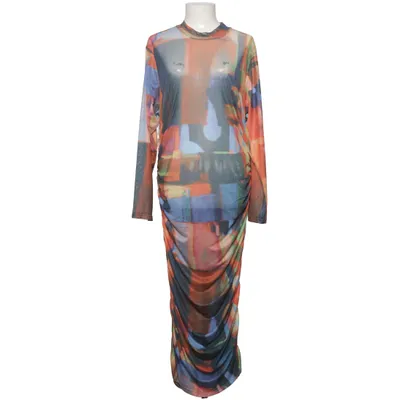 Robe longue (Multicolore) de Shein Curve Élasthane, Polyester
