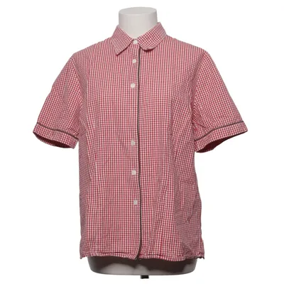Chemise à manches courtes (Rouge, Blanc) de H. Moser Coton