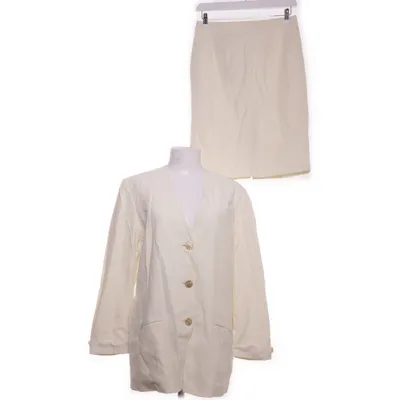 Skirt suit (Yellow) from Crisca Acetate, Cotton