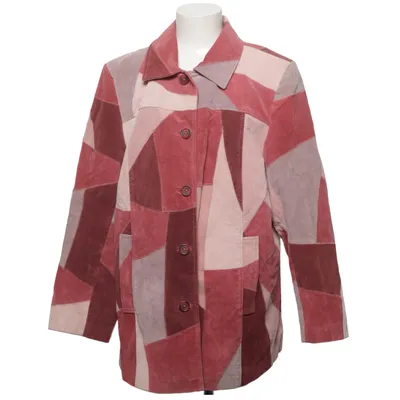 Læderjakke (Pink, Rød, Flerfarvet) Læder, Polyester
