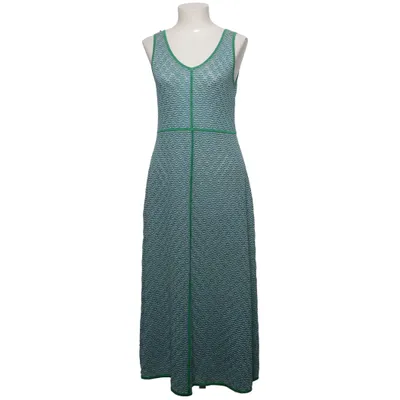 Maxi dress (Green, Blue, White) from Hallhuber Donna Metallic fiber, Polyamide, Polyester, Viscose