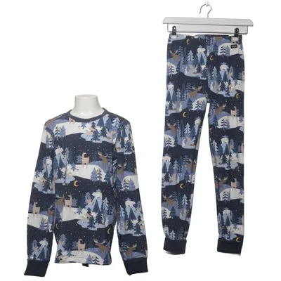 Pyjamas (Blå, Flerfärgad) från Polarn O. Pyret Elastan, Ekologisk bomull