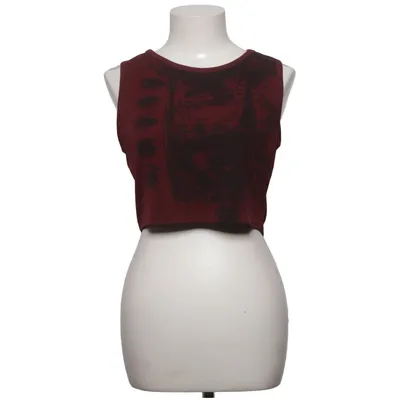 Crop top (Rood, Zwart) van Cider Elastaan, Polyester