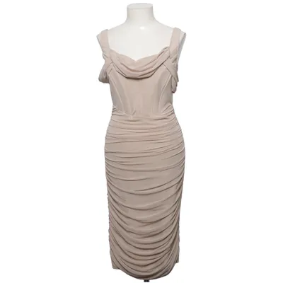 Cocktailklänning (Beige) från Rare London Elastan, Polyester, Viskos