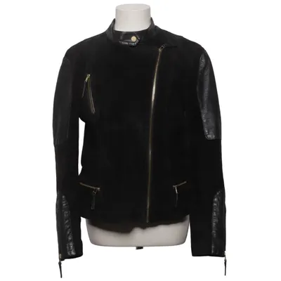 Bikerjack (Zwart) van Freaky Nation Katoen, Leer, Polyester